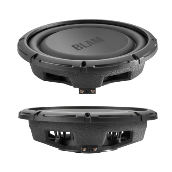 BLAM Relax RS10.2 1-cewkowy głośnik niskotonowy o średnicy 25cm/10cali do subwoofera samochodowego - 150/300W, Impedancja 2 Ohm. EXTRA SLIM AIR FREE